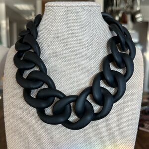Acrylic Black Chain Necklace Made in Italy